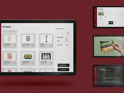 Smart Trolly Screen 3d 3d design branding design graphic design ui ux vector