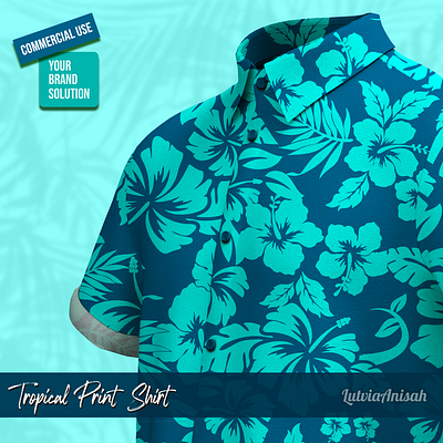 Tropical Shirt Concept & Graphic Design apparel design clothing design fabric print fashion design graphic design illustration printing seamless pattern shirt design summer fashion surface pattern surface print textile textile print tropical design tropical leaves tropical pattern