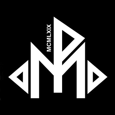 Initials graphic design logo typography vector