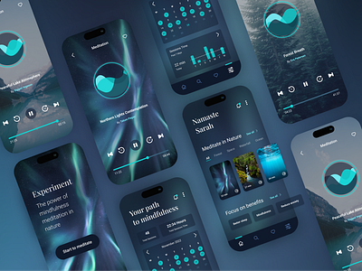 Meditation App dailyui meditation mindfulness mobile product design ui challenge ui design