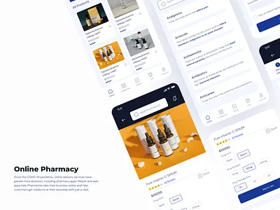 Online Pharmacy app application design epharmacy medicine mobile pharmacy ui uiux ux
