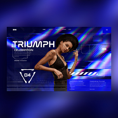 Triumph Web Ui Design Concept black history cyber cyberpunk design graphic design photography ui ui design ux ux design web design