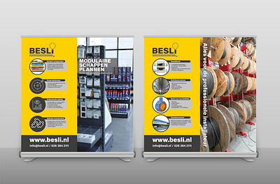 Rollup banners for exhibition branding graphic design illustration logo typography vector