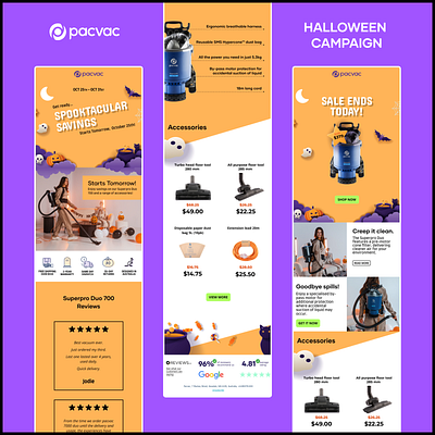 Halloween Email Campaign branding concept design edm email email design email designer email marketing figma halloween halloween campaign halloween sale hero section holiday season holidays hubspot seasonal campaign ui ux vector