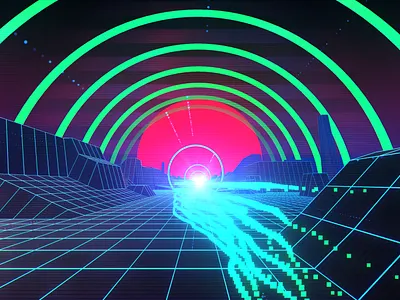 Live Visuals - 2022.016 - Retro Future Run after effects element3d form live motio motion design motion graphics visuals vj