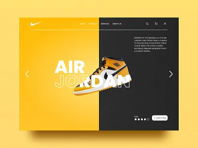 Nike Landing Page air jordan branding bright clean design desktop fashion funny hero hero screen landing nike page shoes shoes store sneakers store urban web welcome page