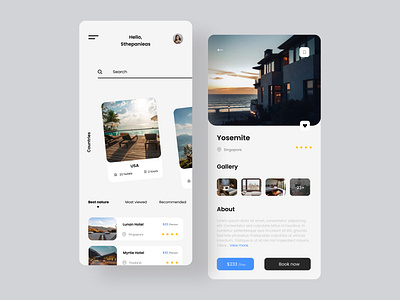 Hotel Booking Mobile App app app design design hotel booking app hotelapp illustration mobileapp product design ui uiux