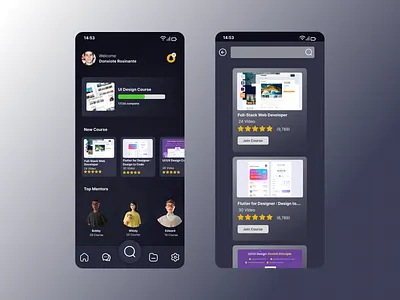 eCourse mobile App app application business design ecourse illustration ui