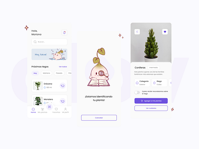 Plant care app app design graphic design illustration ui ux