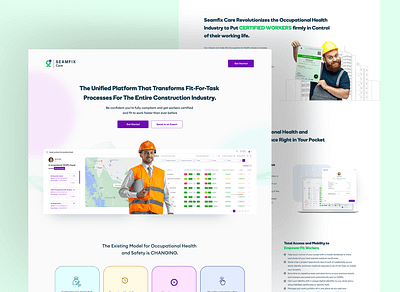 Seamfix Care Website Mockup 3d animation branding care web design design graphic design health worker website illustration interaction design logo motion graphics ui ux vector web web design website design