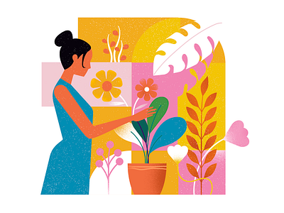 With the nature digital flatcolors illustration vector