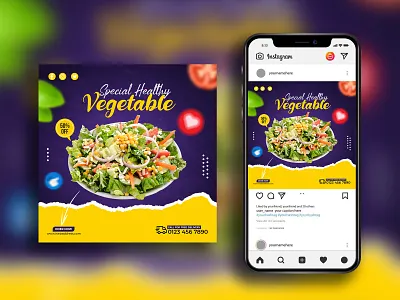 Healthy Vegetable Social Media Post Design adds banner banner banner design banner template banner template design branding design food social media design graphic design graphicsobai logo popular print social media social media banner vegetable vegetable banner design