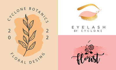 Botanical and feminine logo design botanical logo design feminine logo graphic design illustration logo vector watercolor logo