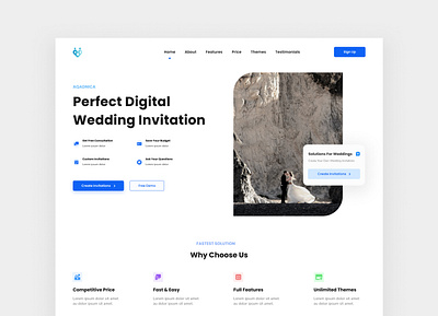 Aqadnica - Digital Wedding Invitation interface ui uiux web design