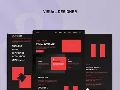 VISUAL DESIGNER :- LANDING PAGE -04 app branding dashboard design graphic design illustration logo ui uiux ux