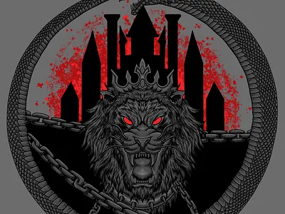 Lion King apparel t shirt artwork branding castle art dark illustration darkart design design brand digital drawing graphic design hand drawing horror illustration illustrator ipad logo procreate snake style t shirt