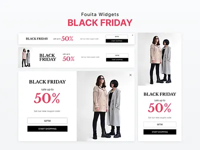 Black Friday Widgets app branding design graphic design illustration typography ui ux vector