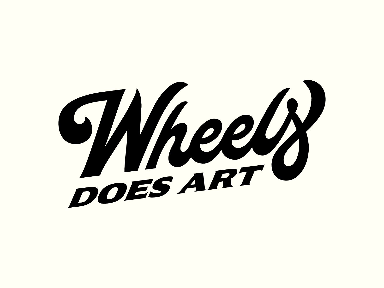Example of Wheels Does Art - Script Logo Design