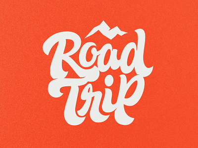 Road Trip custom type graphic design handlettering lettering logo logotype road sticker trip type typography