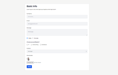 Tailwind CSS Form css html tailwind css uiux web design