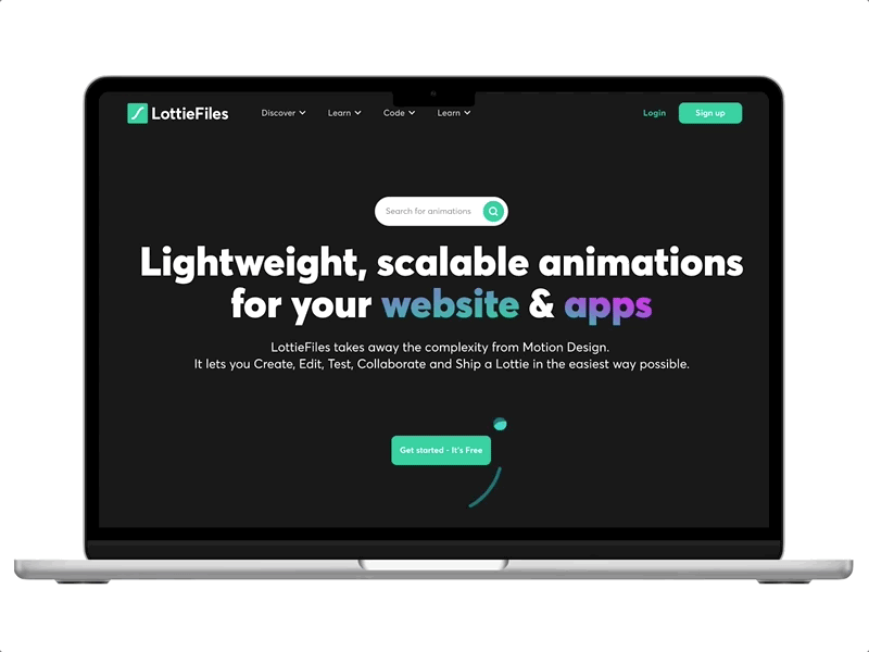 Marketplace's homepage ATF animation design product design ui ux
