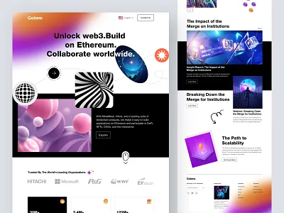 Web3 Landing Page blockchain blockchain technology book crypto cryptocurrency ethereum exploration landing page minhaj nft nft app nft book nft platform service ui ui design web web design web3 web3.0