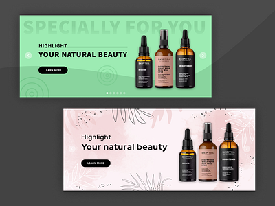Beauty - Web Site Banner banner banner design branding design illustration ui ux web design
