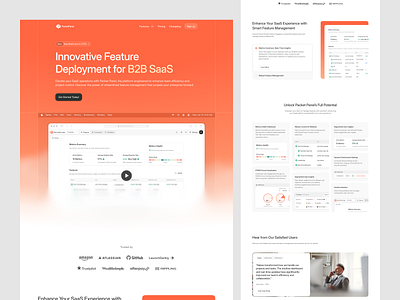 Packet Panel - Landing Page clean company profile design gradient landing landing page minimal minimalist saas saas inspo saas landing page saas website ui website website design