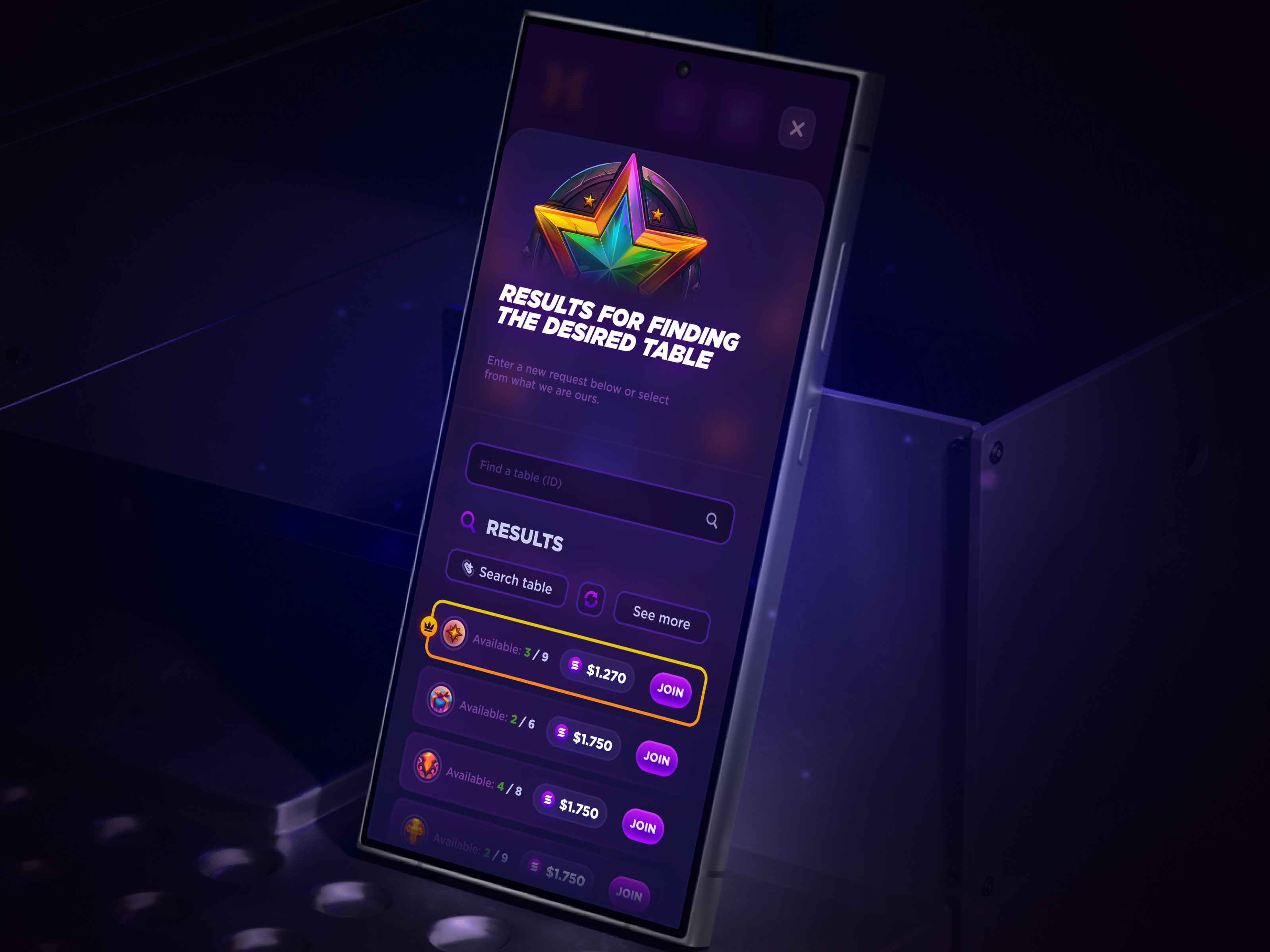 Example of Online Poker (Desktop + Mobile)