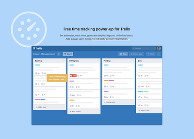 Trello Time Tracking Power-up | Everhour dashboard design product product design timetracking trello ui ux web