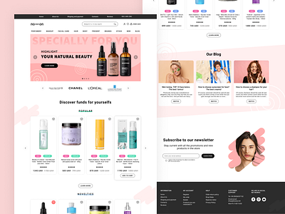 Cosmetic Store NOMON - Web Page Design branding design graphic design illustration logo ui ux vector web design website design