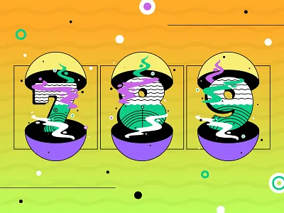789 evolve 36daysoftype adobe adobe illustrator alphabet color design flat graphic design illustration illustrator numbers type typography vector