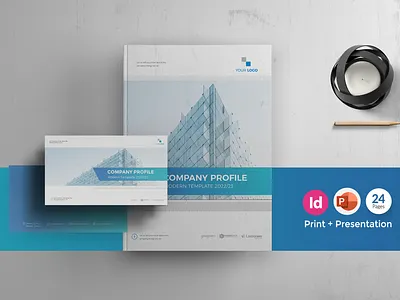 Company Profile, Print and Presentation 24 Pages a4 paper book brochure design brochure template business catalog design company corporate creative design egency magazine modern powerpoint ppt presentation print ready professional profile slide