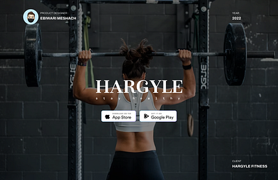 Hargyle Fitness App app design exercise fitness ui ux web