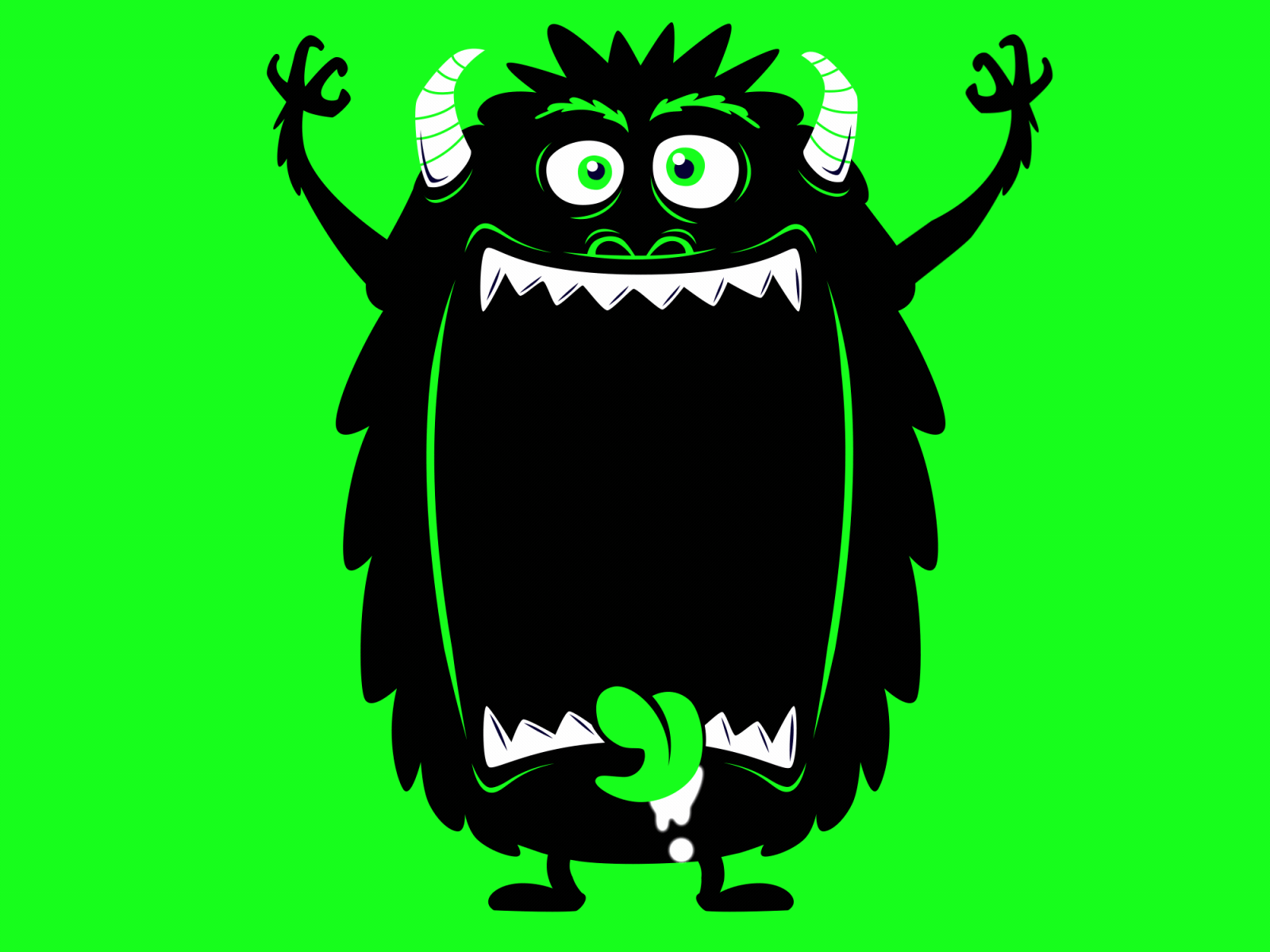 Monster - 2D Animation 2d 2d animation after effects animation brand design halloween monster motion motion design motion graphics spook vector