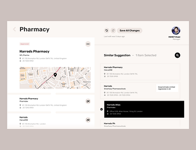 Merging by Nodal.io ai base app dashboard design design system editor insight interface list map mobile phamrmacy profile search tools ui ux web webapp