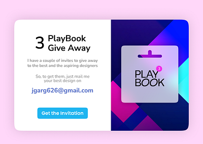 Giveaway (Daily UI - 097) dailyui dailyuichallenge design figma giveaway invitation playbook ui