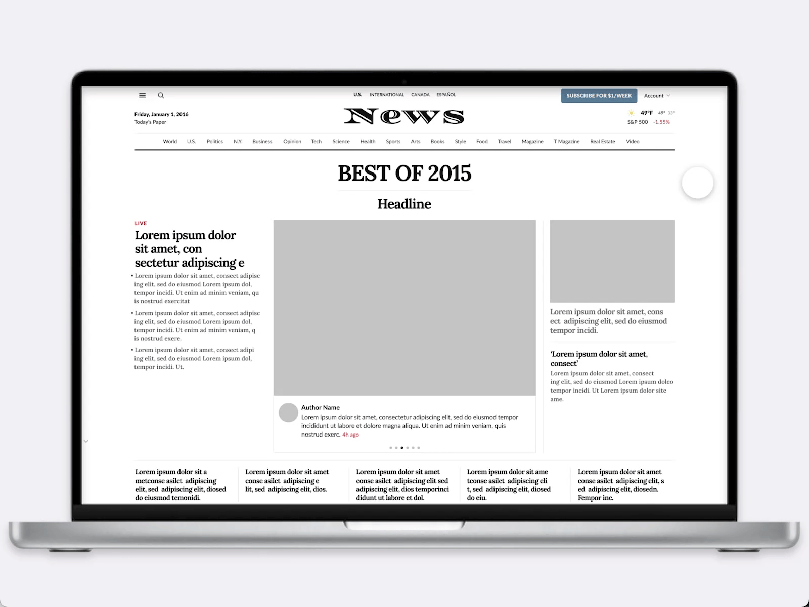 Day 94 - News articles best branding dailyui dailyuichallenge design featured graphic design header home page information landing page layout logo news product design typography ui web design website