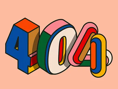 Custom 404 page graphic. andrew footit branding graphic design illustration typ type typography website