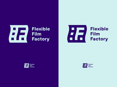 Flexible Film Factory logo design branding film icon logo logotype movie production sign
