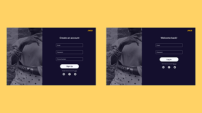 Sign Up and Log in - Desktop dailyui desktop jewlery log in sign up ui uidesign ux