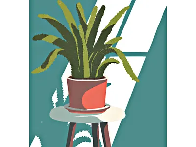 digital art plant work design illustration