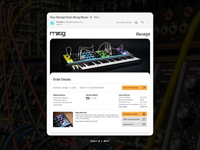 Daily UI 017 017 daily ui daily ui 017 dailyui figma gmail moog product product design synthesizer ui design ux ux design