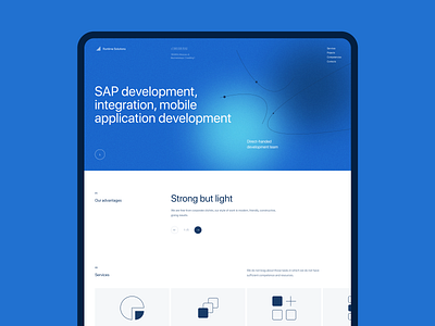 Landing Page for SAP development #2 design development figma landing page minimalism sap typography ui ux web