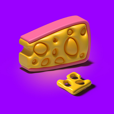 Cheese #DAY2 #100DAYSWITHILLUSTRATOR 3d design graphic design illustration