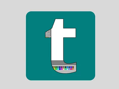 MS Paint- Tumblr app branding design typography ui vector