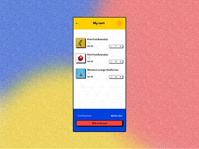 Cart - Neubrutalism cart design ecommerce mobile neubrutalism ui ux