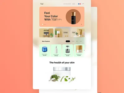 Cosmetic web UI design branding design graphic design illustration ui uiux designs web design web ui