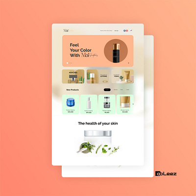 Cosmetic web UI design branding design graphic design illustration ui uiux designs web design web ui