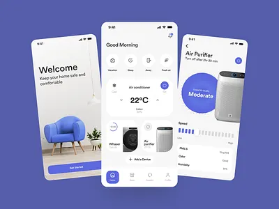 Smart Home App app design creative design design ui uidesign uiux uiuxdesign webdesign